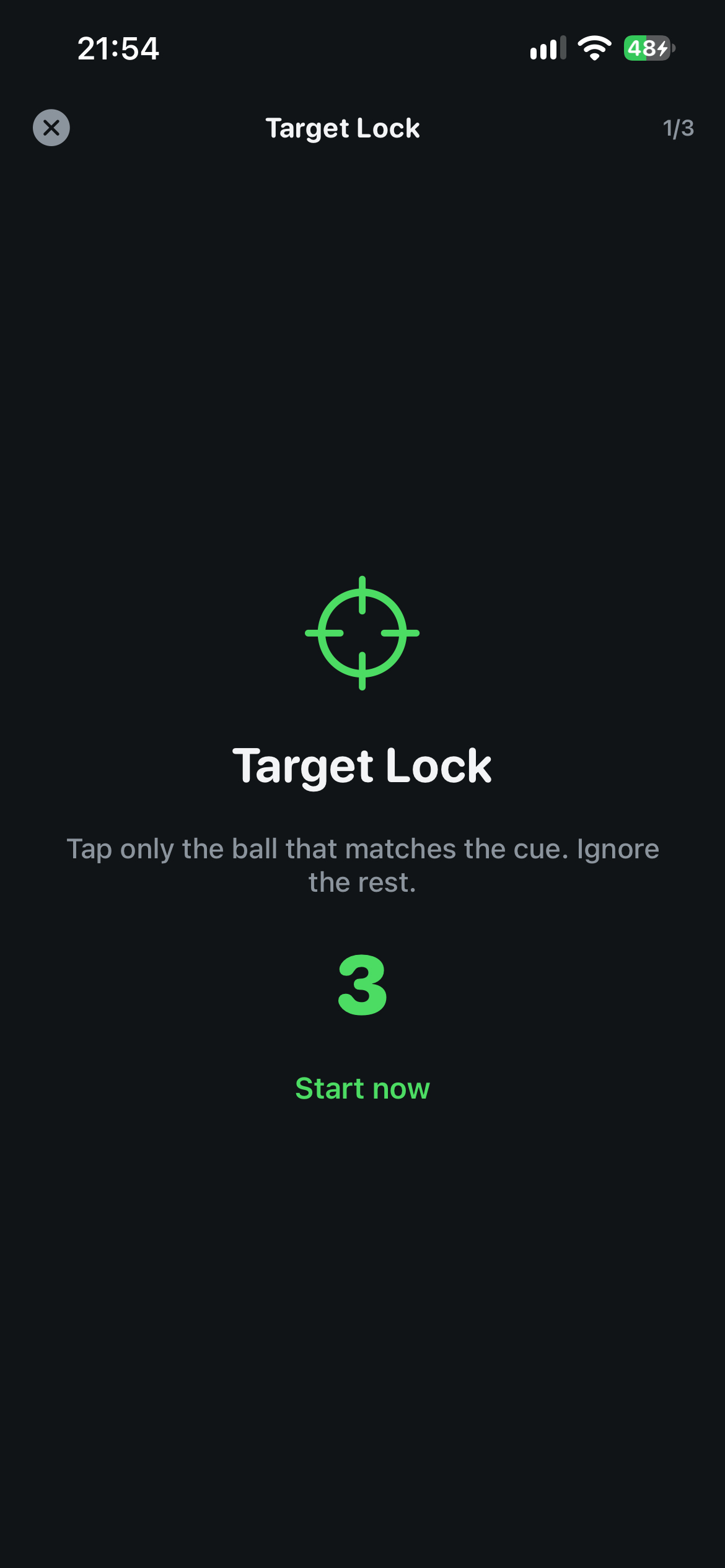 Target Lock countdown with Get Ready and a 3-second timer